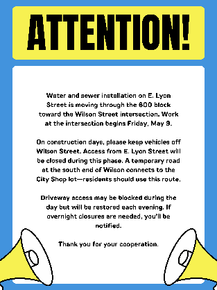 Blue Yellow Simple Attention Poster.png