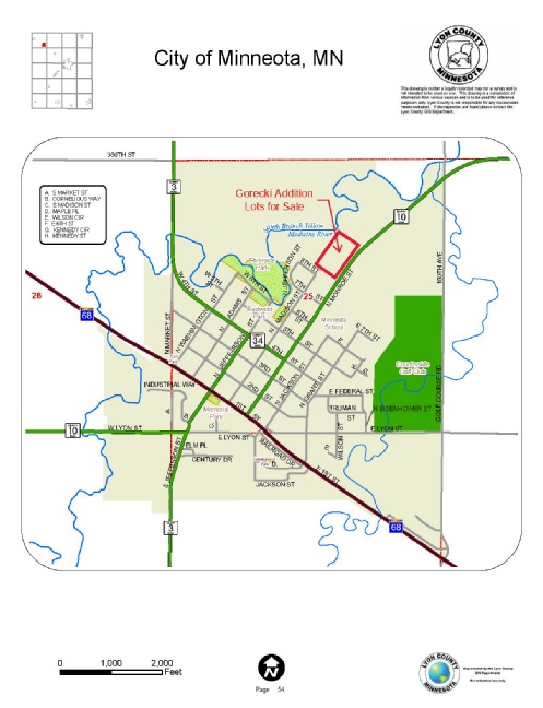 Map of City of Minneota